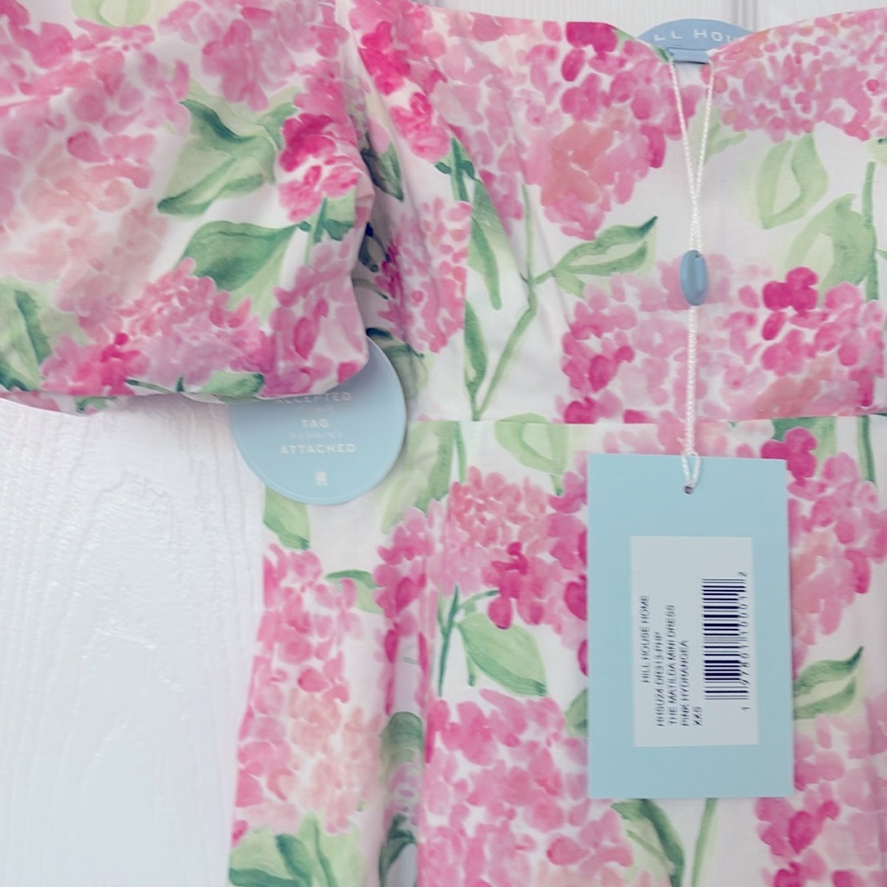 NWT Hill House Home Matilda Mini Dress in Pink Hydrangea Size XXS - Picture 4 of 5
